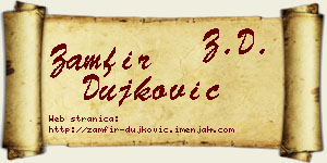 Zamfir Dujković vizit kartica